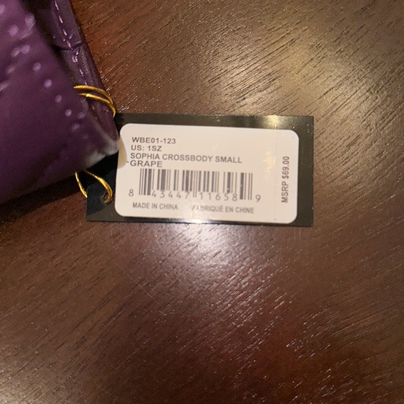 BeBe Sophia Small Crossbody in Grape Color - Picture 9 of 11